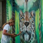Jaguar Mural by Carlos Hiller, Costa Rica.