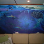 Mural on board Cocos Island Vessel Argo, by artist Carlos Hiller